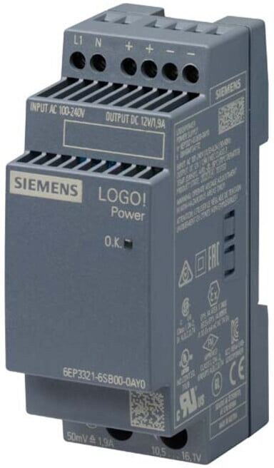 Siemens Indus.Sector LOGO!POWER 12V/1,9A 6EP3321-6SB00-0AY0 (6EP33216SB000AY0)