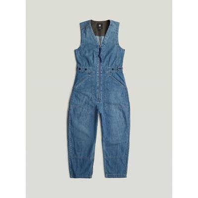 Jumpsuit G-STAR "Relaxed Jumpsuit", Damen, Gr. XXS, Normalgrößen, blau (faded cricket blau), Obermaterial: 100% Baumwolle, Overalls Jumpsuit