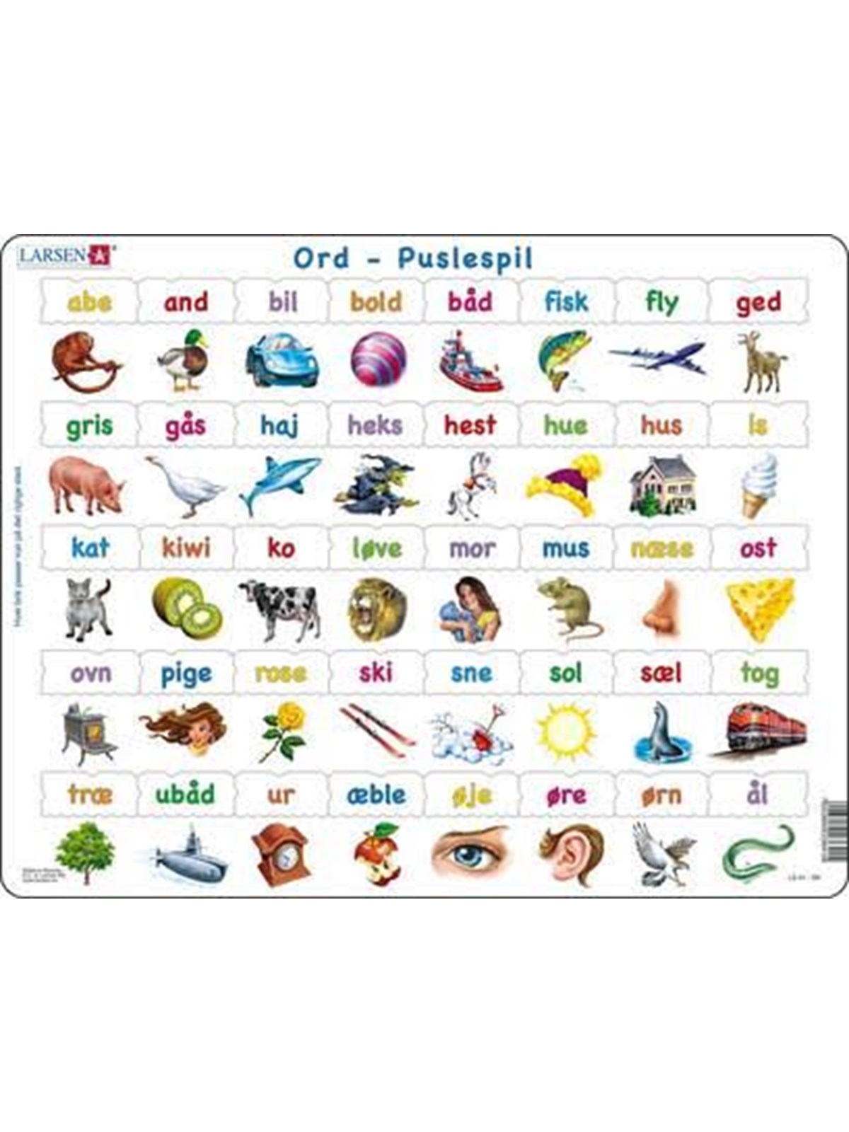 Larsen Puzzles Puzzle Learn to Read - 40 pieces Maxi (36.5x28.5 cm) 2D Puzzles