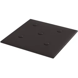 vidaXL, Bett Zubehör, Wandkopfteilen 12 Stk. Schwarz Kunstleder