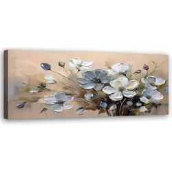 WANDBILD graue blumenstrauß abstraktion