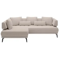 Ecksofa Giotto Stoff Grau Hellgrau