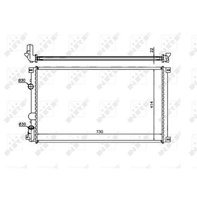 Nrf Kühler, Motorkühlung [Hersteller-Nr. 58321] für Vauxhall, Renault, Opel