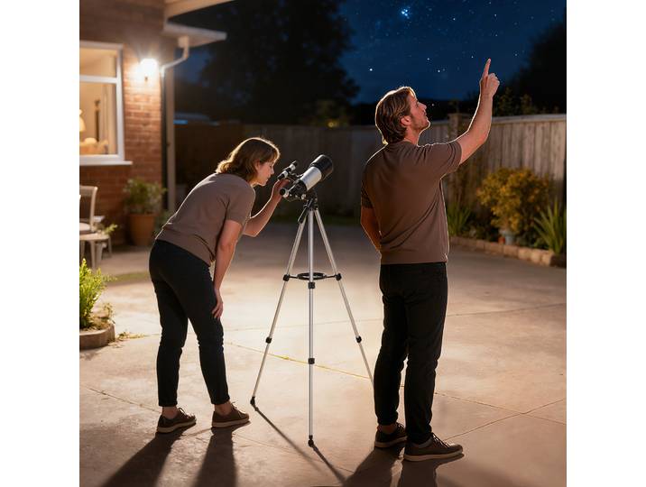 Outsunny Télescope Astronomique 70mm avec Adaptateur Smartphone