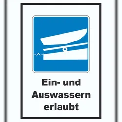 HB-Druck Ein- und Auswassern erlaubt Symbol und Text A5 (148x210mm)