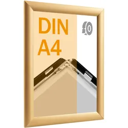 Klapprahmen A4, selbstklebend gold | Gehrung, Aluminium