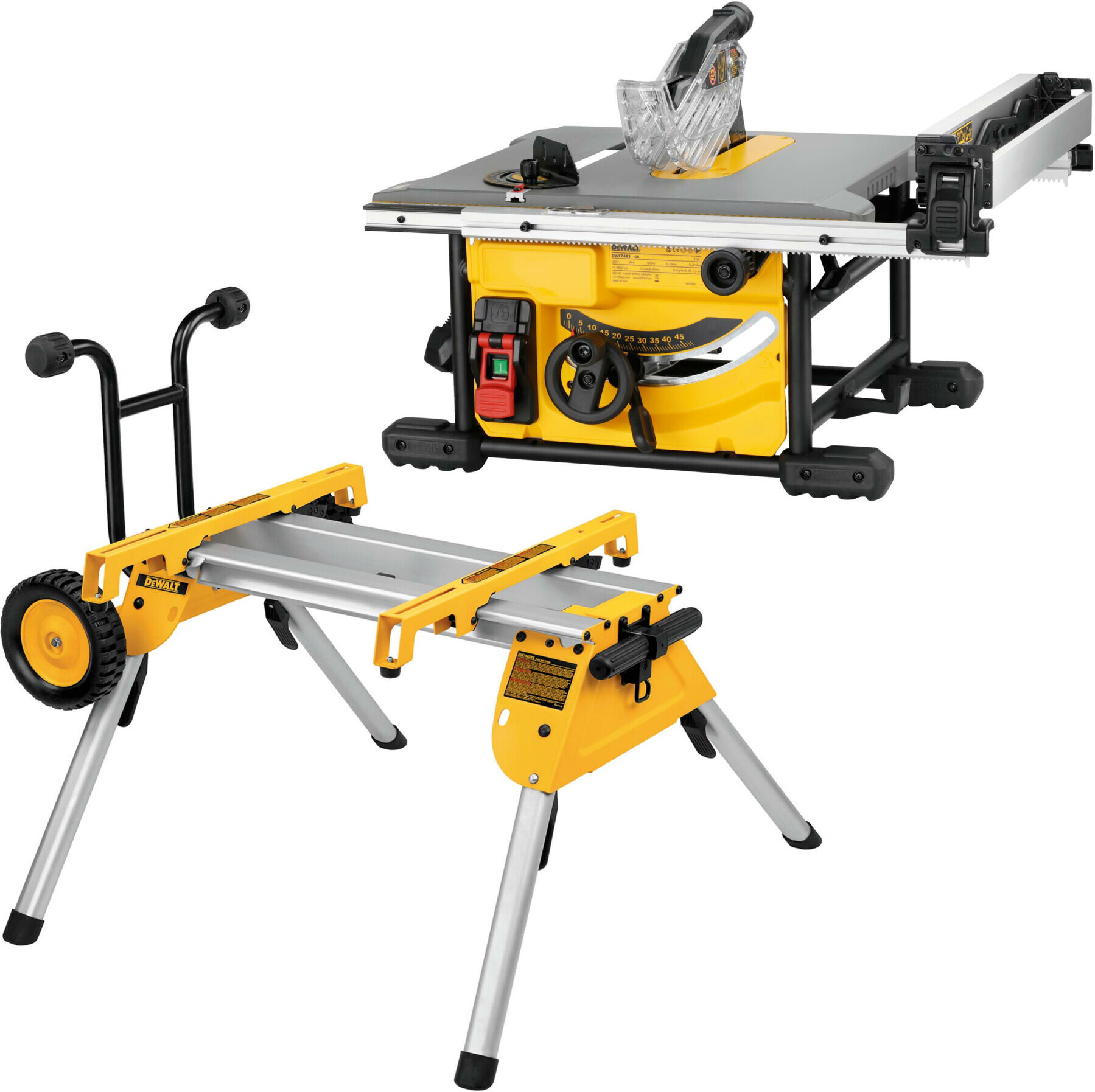 DEWALT Tischkreissäge 210 mm m. Untergestell (DWE7485RS-QS)