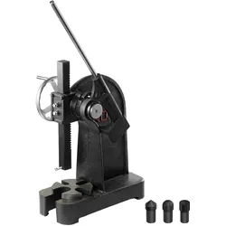 VEVOR Dornpresse, 3 t Ratschen-Dornpresse, Ratschenhebel-Dornpresse mit Handrad, 310 mm Maximale Höhe, Manuelle Desktop-Stanzpresse aus Gusseisen, zum Stanzen, Biegen, Strecken, Formen