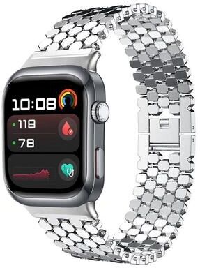 Everyday Crate XDfind Huawei Watch D2 Band Fish Scale Metal Watch Band Adjustable Replacement Strap silver