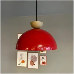 Bamyum, Pendelleuchte, Lipeo-BeigeHut Pendelleuchte Rot (E27)