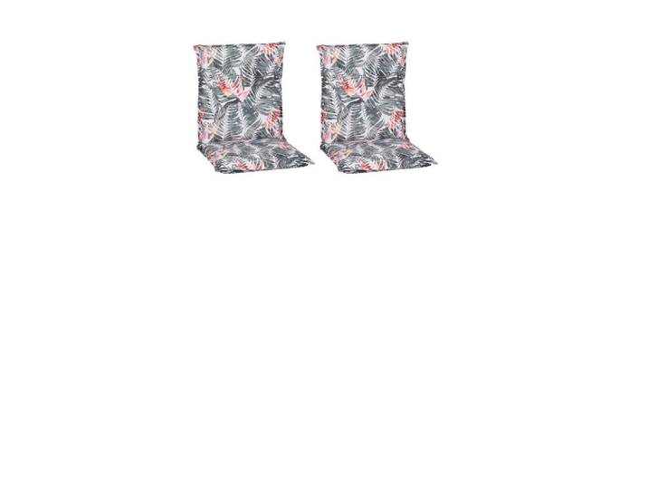 Gardenson Sesselauflage, Grau, Textil, Blätter, Füllung: Fleece, Schaumstoff, 46x8x98 cm, bügelfrei, formstabil, für den Aussenbereich geeignet, wetterfest, mittels Bändern zu befestigen, mittels Gurtband zu befestigen, Gartenmöbel, Gartenkissen & Auflagen, Sesselauflage