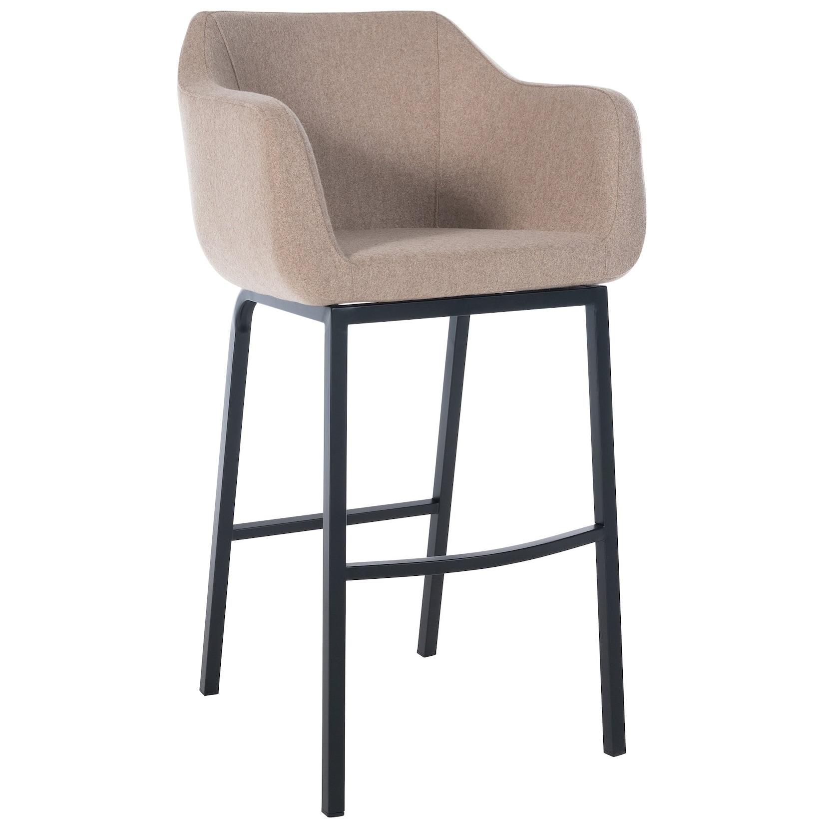 CLP Barhocker Monea B Filz Farbe: taupe, Gestell Farbe: schwarz