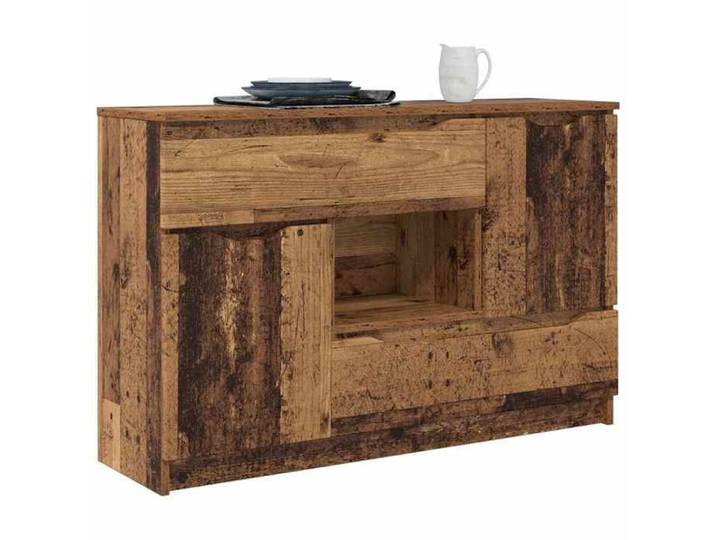 BEL-ACHAT* Buffet - Bahut Meuble Enfilade - Fonction d'affichage Bois Ancien 100x30x65 6 Bois d'ingénierie Prom84674208