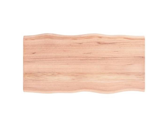 Kaorsrow Tischplatte Massivholz Eiche 100x50x2 cm Baumkante Lackiert Vielseitig kombinierbare Holztischplatte mit natürlicher Waldkante für individuelle DIY-Tische im Wohnzimmer oder Büro.