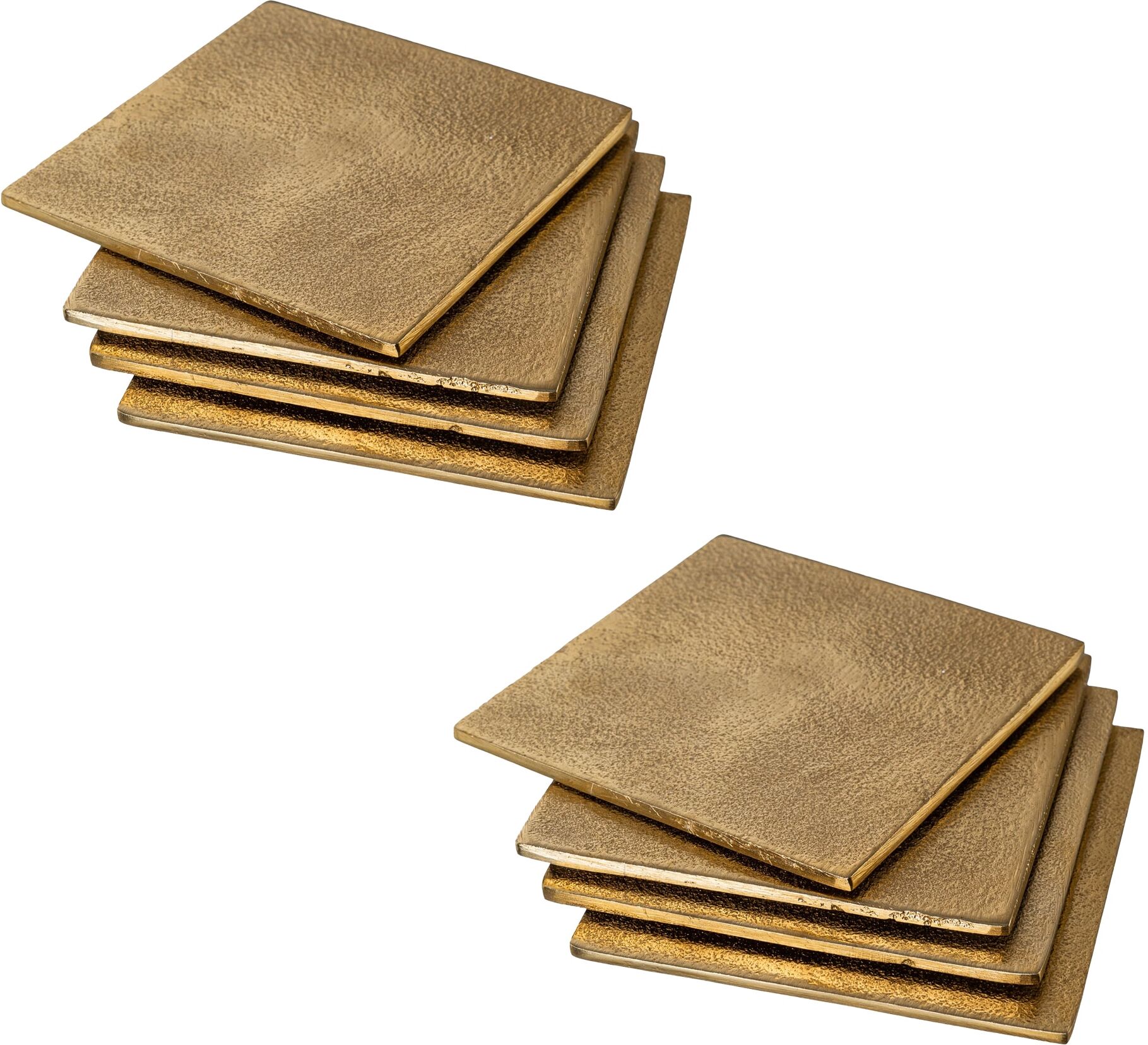 Getränkeuntersetzer CREATIV HOME "Untersetzer", gold, B:10cm H:0,5cm T:10cm, Aluminium, Untersetzer, Getränkeuntersetzer, im modernen Design gold Einheitsgröße