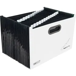 Rapesco SupaFile Fächermappe 26 Taschen DIN A4 PP (Polypropylen) Blanko Schwarz, Weiß 1622