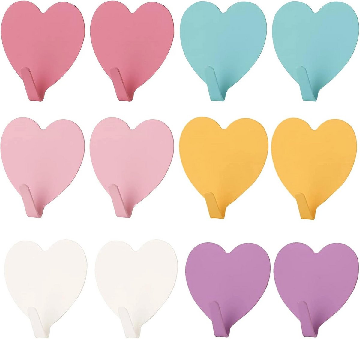 12 Multifunctionele Zelfklevende Wandhaken voor Kleding en Accessoires