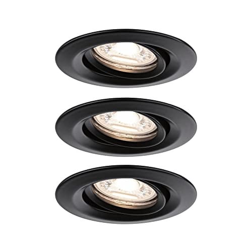Paulmann Nova Mini Plus LED inbouwlamp Coin rond zwenkbaar, zwart mat, warmwit 2700K, 4,2W