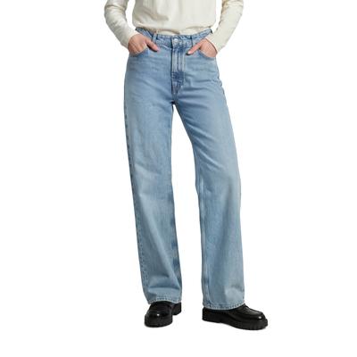 Weite Jeans MARC O'POLO DENIM "aus leichter Bio-Baumwoll-Qualität", Damen, Gr. 30, Länge 30, blau (light blau), Obermaterial: 100% Baumwolle, unifarben, normal, Jeans
