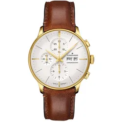 Junghans 27/7620.02 Meister Chronoscope Herrenuhr Automatic Braun/Goldfarben