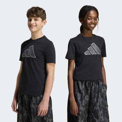 T-Shirt ADIDAS SPORTSWEAR "CAMO GRAFIK KIDS", Jungen, Gr. 140, schwarz, Obermaterial: 100% Baumwolle, Shirts T-Shirt