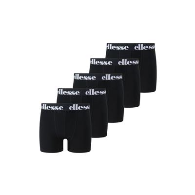 Boxershorts ELLESSE "Boxershort EMARIO Jungen Shorts 5P 5er Pack", Kinder, Gr. 140-146, schwarz, Obermaterial: 95% Polyester PES. 5% Elasthan EL., Unterhosen