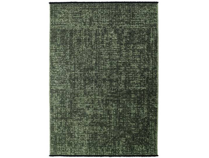 Tapis moderne tissage plat à franges - vert 120x170cm