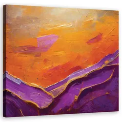 WANDBILD gemalte abstraktion lila