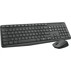 Logitech MK235 Desktopset, kabellos, DE-Layout Tastatur und Maus, AES-Verschlüsselung