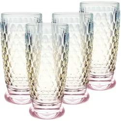 LONGDRINKGLAS Boston Pearl bunt 300 ml 4er Set