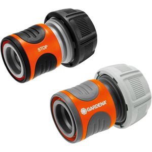 Gardena Schlauchverbinder 18275-20, Wasserstop, 2-teilig, Steckverbinder für 19 mm (3/4 Zoll)