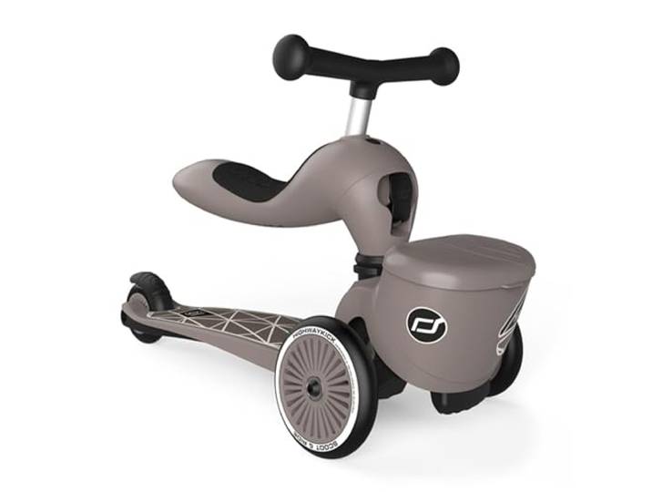 Scoot & Ride Highwaykick 1 Lifestyle 2in1 Kickboard/Scooter und Rutscher, Farbe: Brown Lines, für Kinder von 1 bis 5 Jahren, 96605
