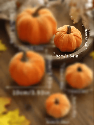Inspire Picks Luxury Velvet Pumpkin Decor Elegant Fall & Halloween Harvest Accent tk357 bs3009
