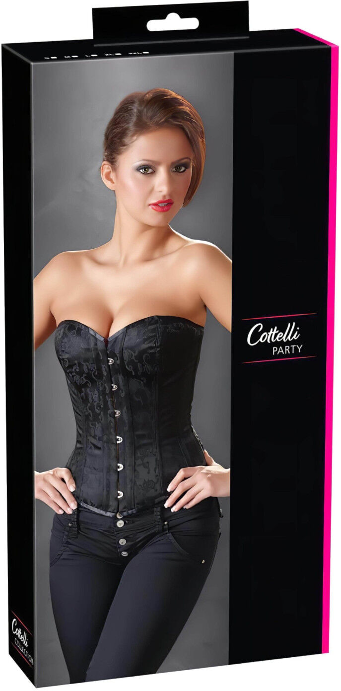 Cottelli - Embroidered Party Corset (Black) - L