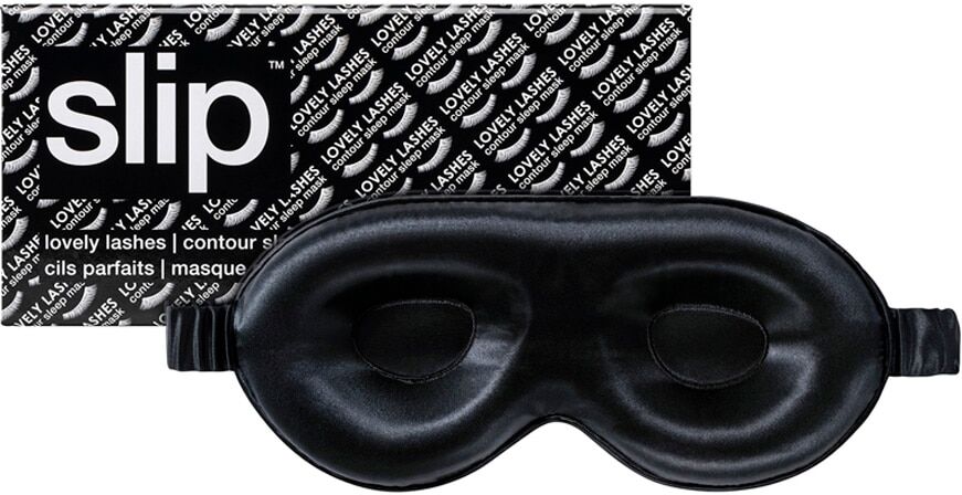 Slip Máscara Para Dormir De Seda Pura . negro