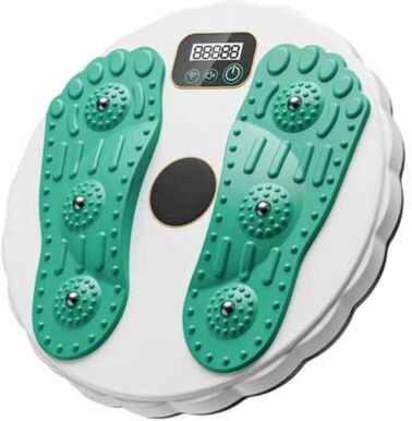 Inspired Finds Rotating LCD Fitness Twist Board For Core Toning & Foot Massage white Green