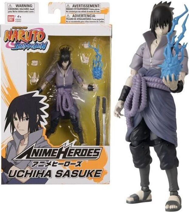 Bandai Naruto Shippuden Anime Heroes Sasuke Uchiha Actiefiguur, 17 cm