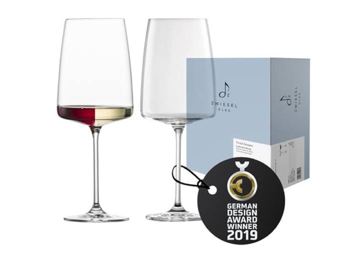 Zwiesel Glas Weinglas kraftvoll & würzig Vivid Senses (2-er Set), filigrane Weingläser, spülmaschinenfeste Tritan®-Kristallgläser, Made in Germany (Art.-Nr. 122429)