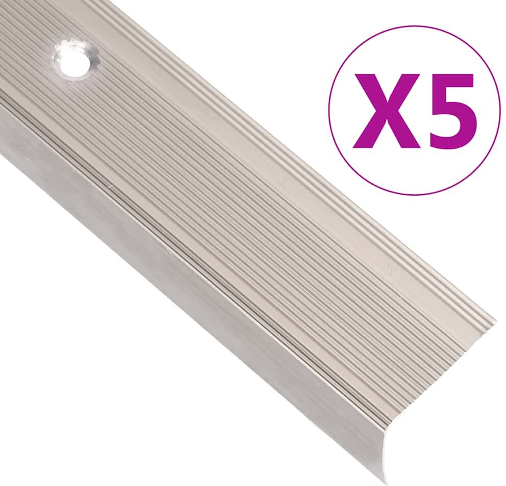 vidaXL Nez de marche forme en L 5 pcs aluminium 90 cm champagne