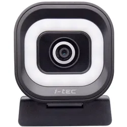 i-tec SOLOMON 700 STREAM 4K Webcam with Ring Light (8.29 Mpx), Webcam, Schwarz, Weiss