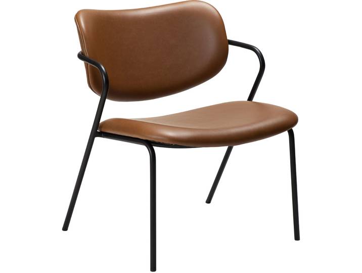 DAN-FORM Stilvoller Sessel Zed Kunstleder braun, schwarz B 63 cm T 67 cm H 75 cm - Farbe: braun/schwarz - Sessel