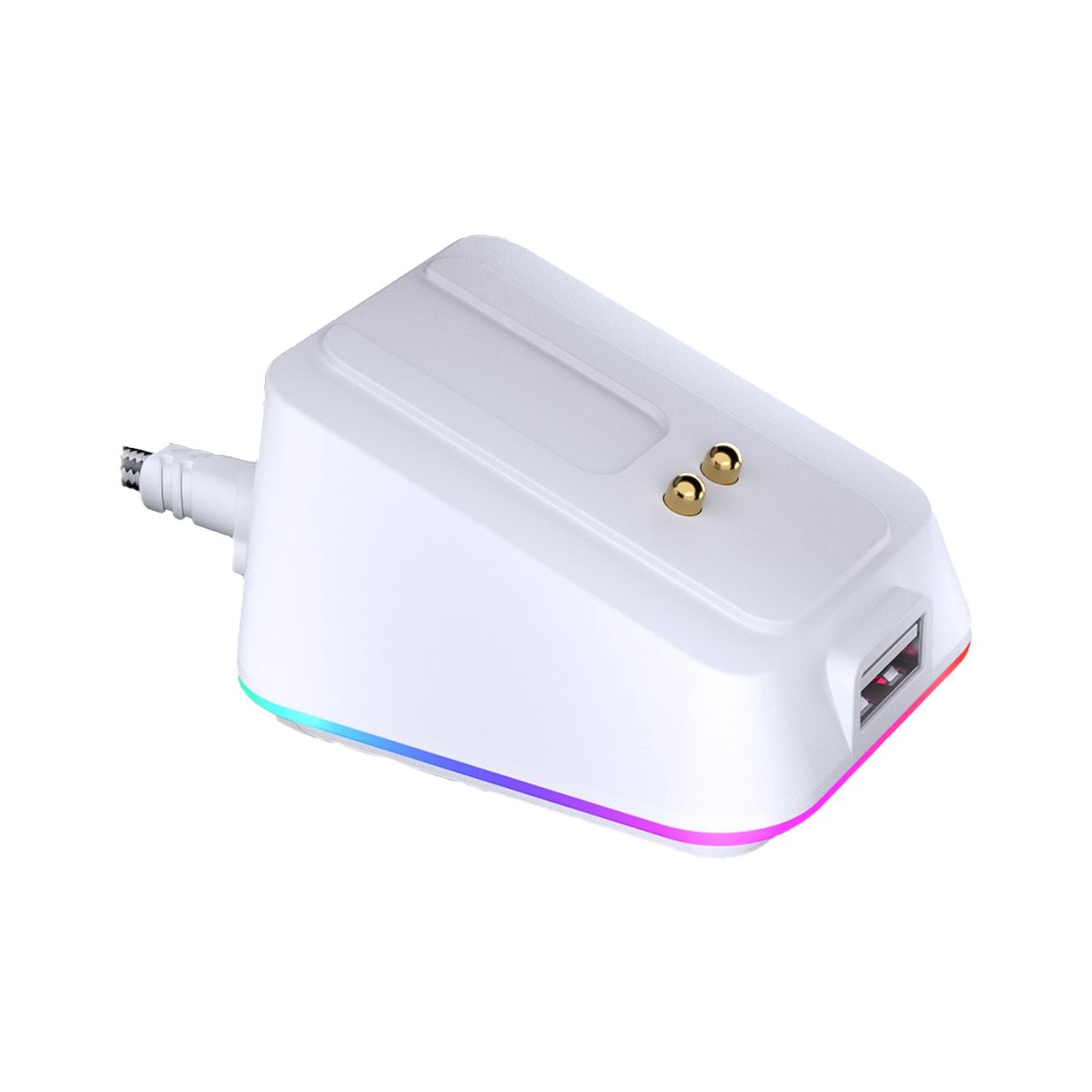 ENDORFY Mouse Dock White, für LIV Wireless, LIV Plus Wireless (weiß, Kabel 1,8 Meter)