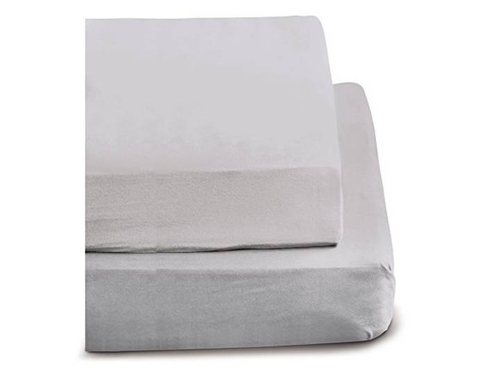 Irisette Feinbiber Spannbetttuch Merkur (nebel, 100x200 cm)