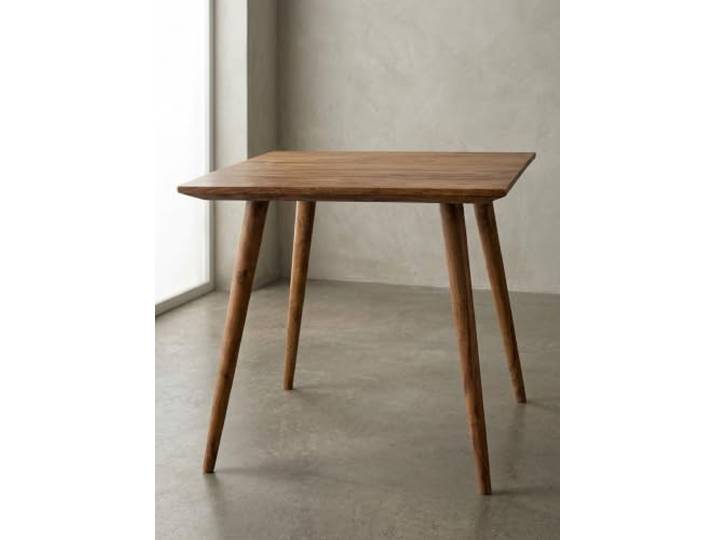 Esszimmertisch REPA 80 x 80 x 76 cm Sheesham rustikal Massiv-Holz Design Landhaus Esstisch Tisch für Esszimmer quadratisch 4 Personen