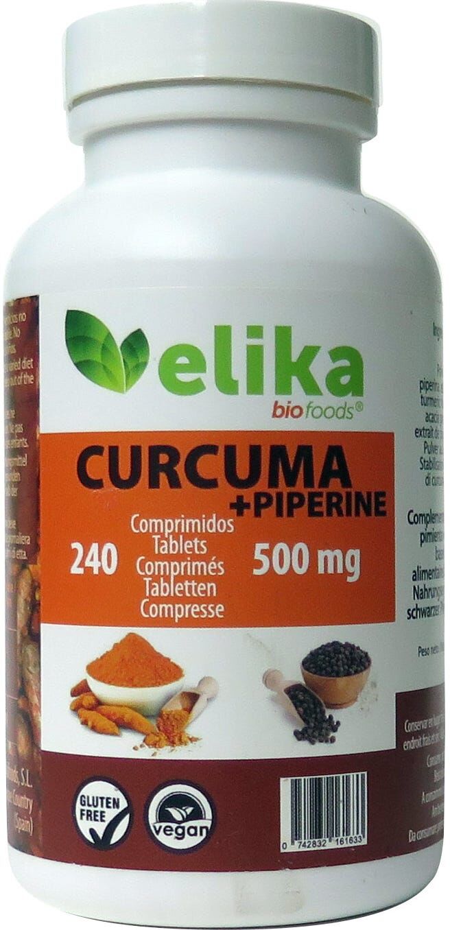 Elikafoods Cúrcuma y Piperine 500mg