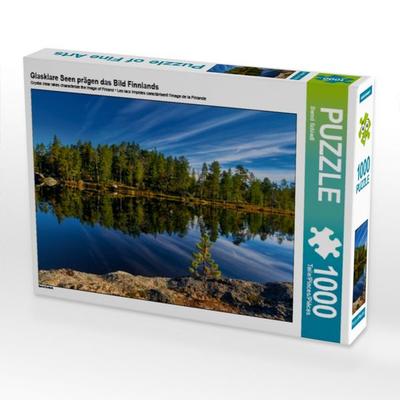 CALVENDO Puzzle Glasklare Seen prägen das Bild Finnlands 1000 Teile Puzzle quer | 1000 Teile Lege-Größe 64 × 48 cm Foto-Puzzle für glückliche Stunden