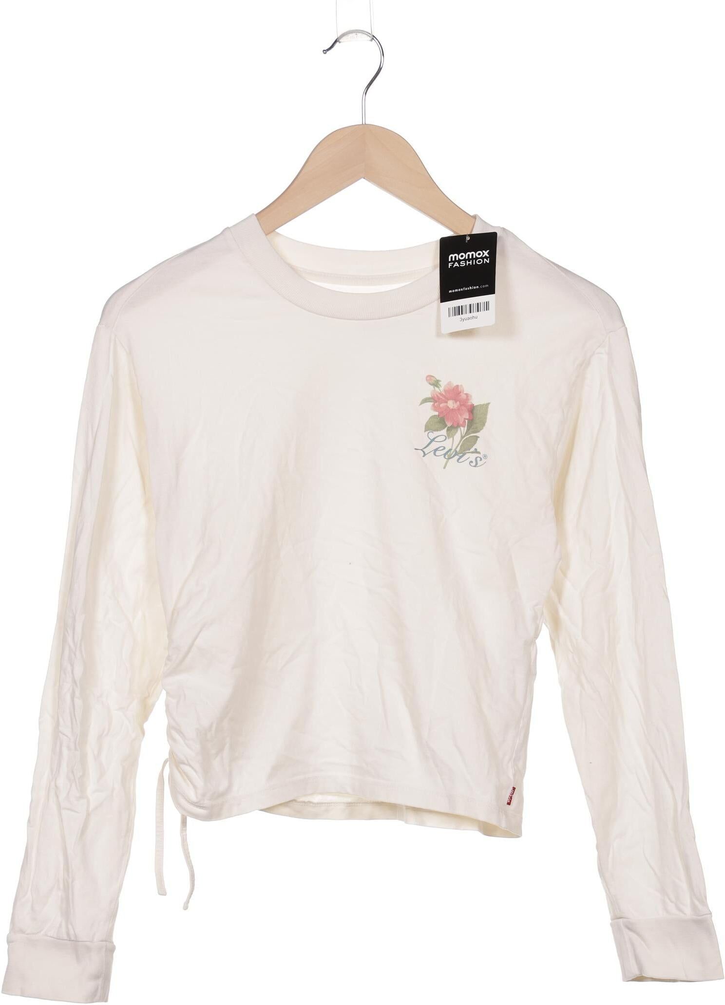Levis Damen Langarmshirt, Cremeweiß, Gr. Xxs, Baumwolle - Second Hand