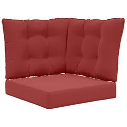 vidaXL Sofakissen für draußen 3 pcs Weinrot Polyester