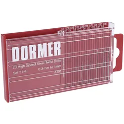 Dormer, Bohrereinsatz, Miniatur Bohrer Satz 0,3-1mm 20-teilig