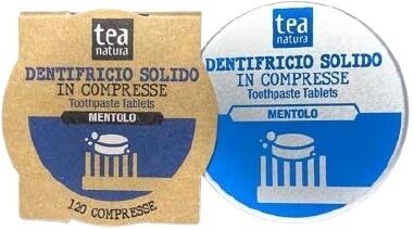tea natura Dentifricio Solido in Compresse al Mentolo